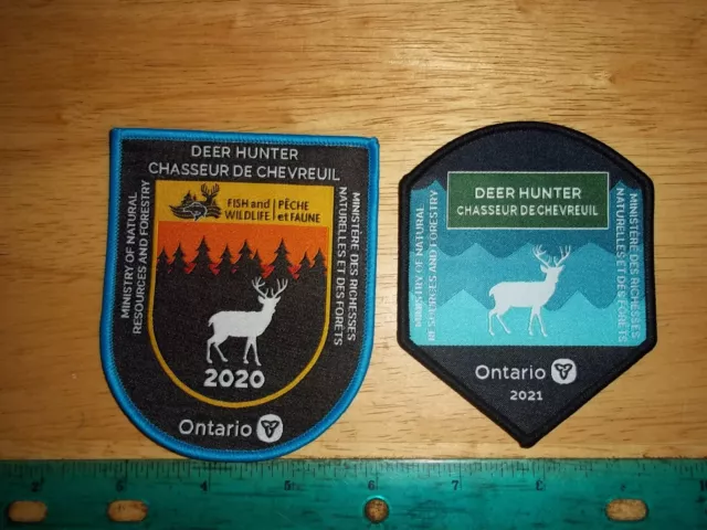 ONTARIO MNR DEER HUNTING PATCHES 2020,2021 moose,bear,elk hunter fishing Canada