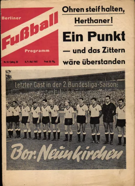 BL 64/65 Hertha BSC - Borussia Neunkirchen, 08.05.1965