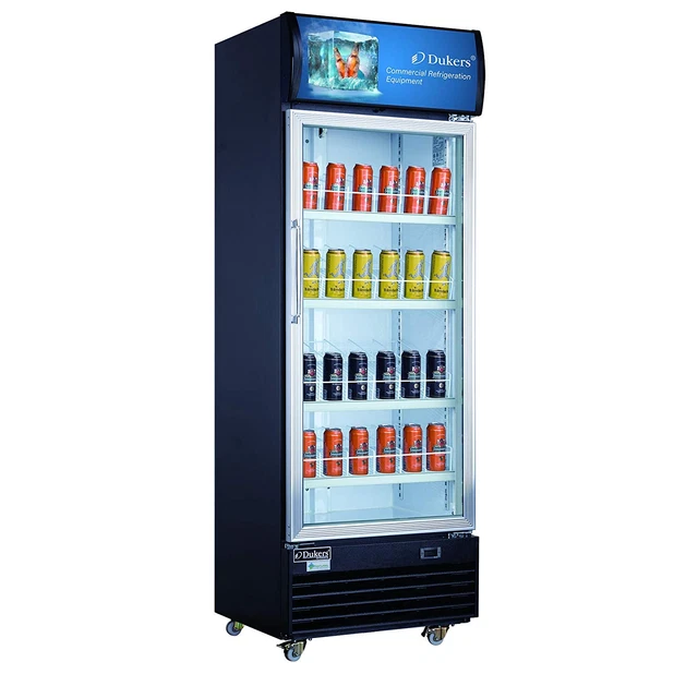 Dukers LG-430 15.1 Cu. Ft. Commercial Display Cooler Merchandiser Refrigerator