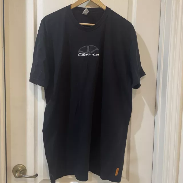 mens Vintage American Apparel “giovanna wheels” sixe 2XL Black Vintage 90’s T-
