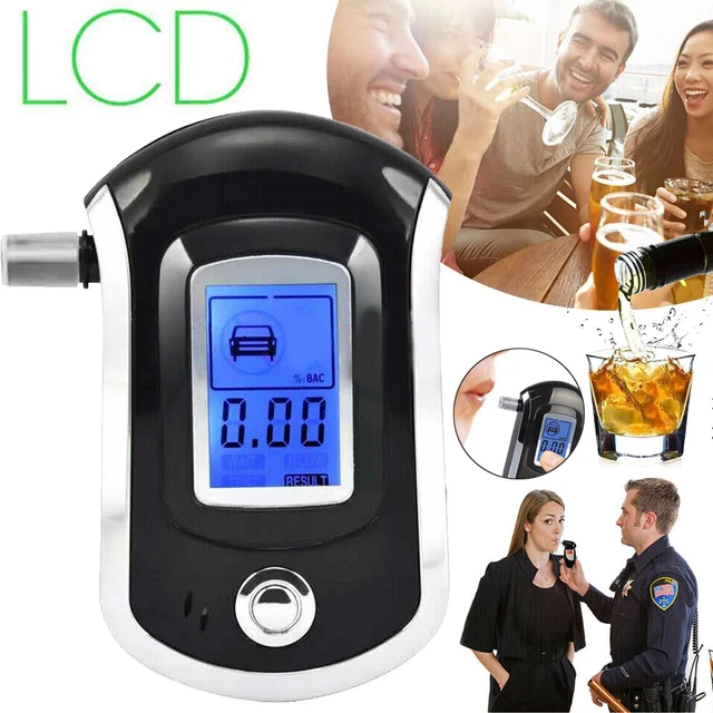 Probador de alcohol digital comprobador de miles Alkomat LCD policía au medidor de aliento