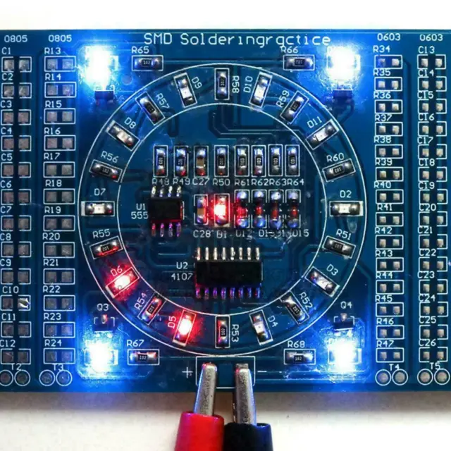 Soldering Practice SMD Circuit Board LED Electronics Kit TAA x Project DIY  m2u