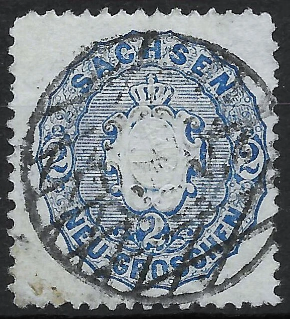 Sachsen 1863 . MiNr.17a . 2 Neugroschen . BPP geprüft