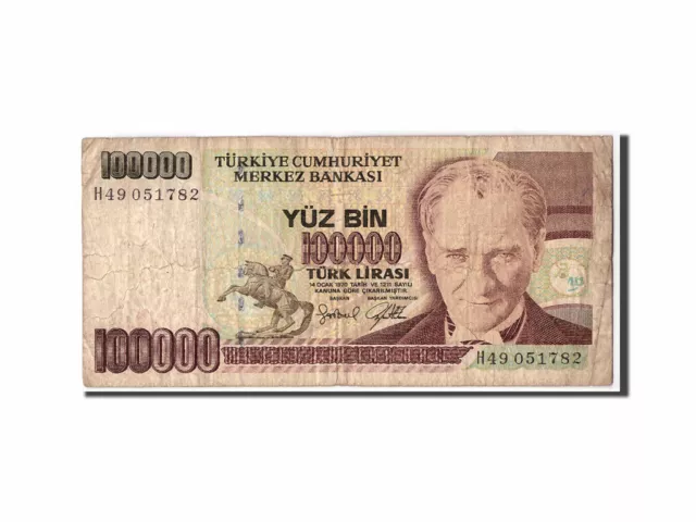 [#311230] Banknote, Turkey, 100,000 Lira, L.1970 (1997), KM:206, VG(8-10)