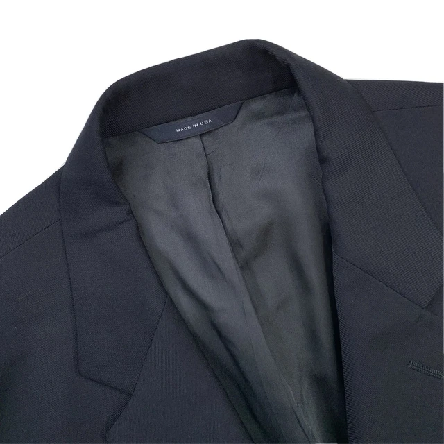 Uomo 46 R Brooks Brothers Madison Fit 100% Lana Blu Navy Bottone Dorato Giacca