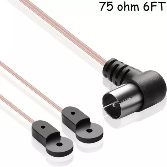 Antennen-FM-Antenne 75-Ohm-F-Stecker für Stereo-Signalempfänger BEST