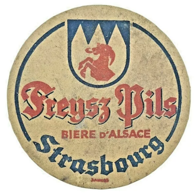 Sous-Bock Biere "Freysz" Pils Biere D'alsace Strasbourg - Ultra Rare! Beer Mat
