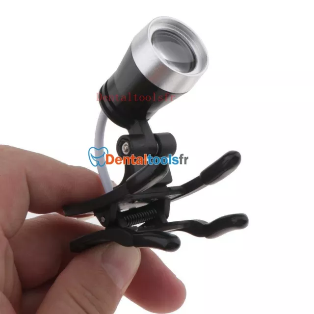 3W Clip Clamp LED Lampe frontale phare chirurgicale médicale pour loupé dentaire