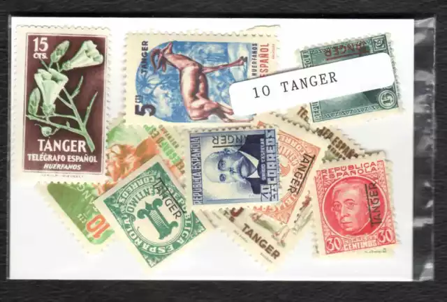 Tangier 10 Stamps Different