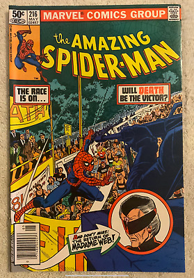 The Amazing Spider-Man #216 Marvel 1981 Newsstand 2nd Appearance of Madame Web