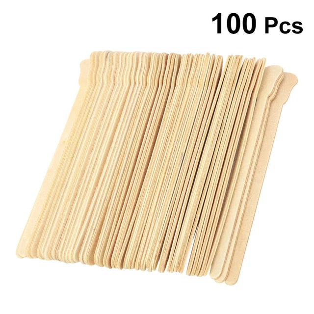 100 Pcs Spatule À Cire Bâton De Cire Pour L'épilation En Bois