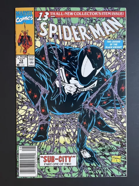 Spider-Man 13 NEWSSTAND Todd McFarlane Cover (1991 Marvel Comics) VF