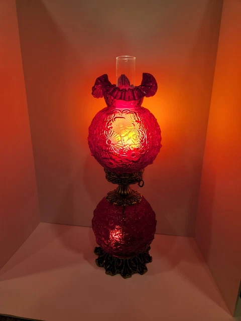 Red gone with shop the wind lamp