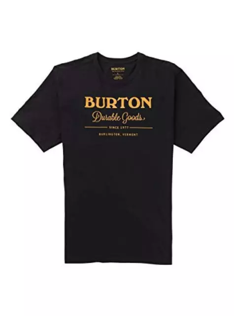 (TG. M) Burton Durable Goods, Maglia A Maniche Corte Uomo, True Black, M - NUOVO