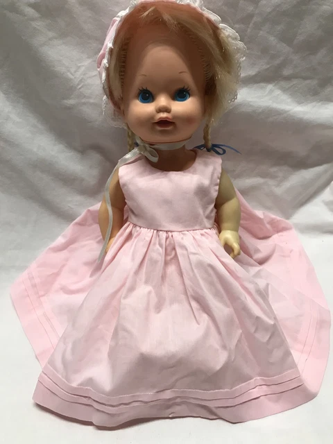 Vintage Mattel Baby Grows Up Doll Blonde Hair Blue Eyes