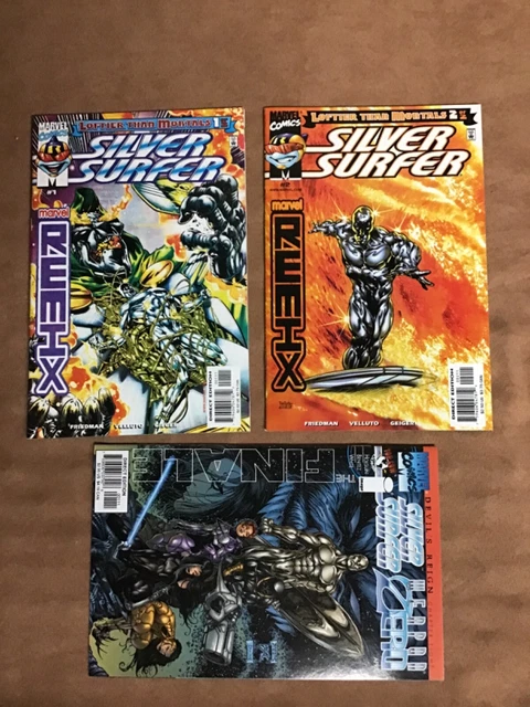 SILVER SURFER ￼comic LOT Loftier Than Mortal 1 and 2. Weapon Zero vol 1 no. 1