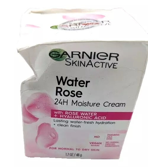 Garnier SkinActive Water Rose 24H Moisture Cream Normal Dry Skin 1.7oz