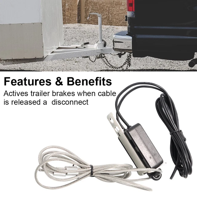 TRAILER BREAKAWAY SWITCHES Metal Electric Brake Switches 4FT for Towing
