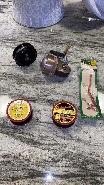 FISHING LOT- VINTAGE Shakespeare Level Wind Wonder Spin,Danco Fly  Reel,Lure, $75.00 - PicClick