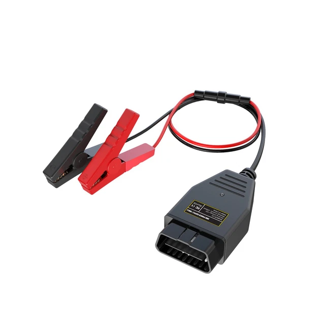 OBD2 ECU Emergency Power Supply Clip 16 Pin Memory Saver 12V Power Supply Cable