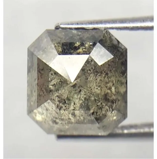 Diamante sciolto naturale sale e pepe da 1,00 ct, diamante taglio cuscino,...
