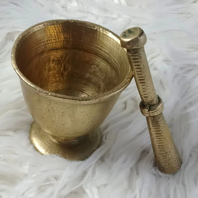 Vintage Brass Mortar And Pestle Small Mid- 19th Century Antiqu Hand Made225gr