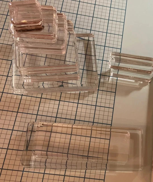 STAMPIN' UP! 10 Acrylic Clear Block Set A,B,C,D,E,G,H,I 75.00 PicClick