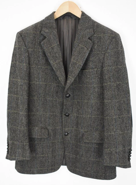 Harris Tweed x Mario Barutti Giacca Uomo ~ Grande Pura Lana Monopetto