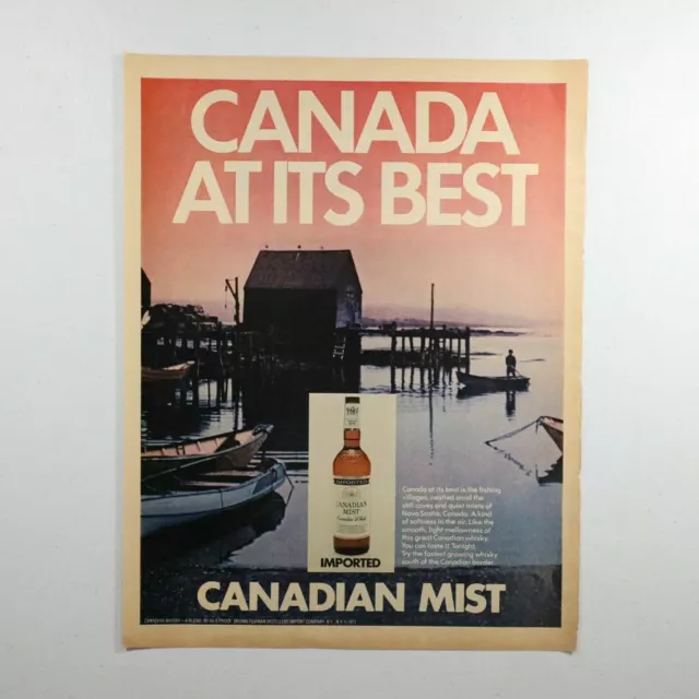 Vtg Canadian Mist Canadian Whisky Sanka Instant Coffee Freeze Dried Print Ad