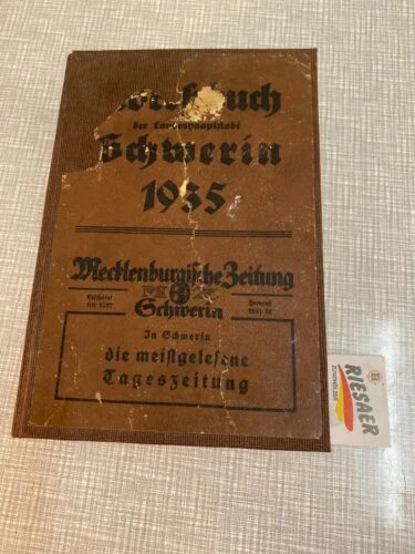 antikes Adressbuch Schwerin 1935 #B327