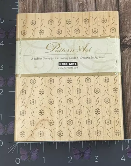 Hero Arts Pattern Art Dainty Flower Background Rubber Stamp 2000 S1847 #P14