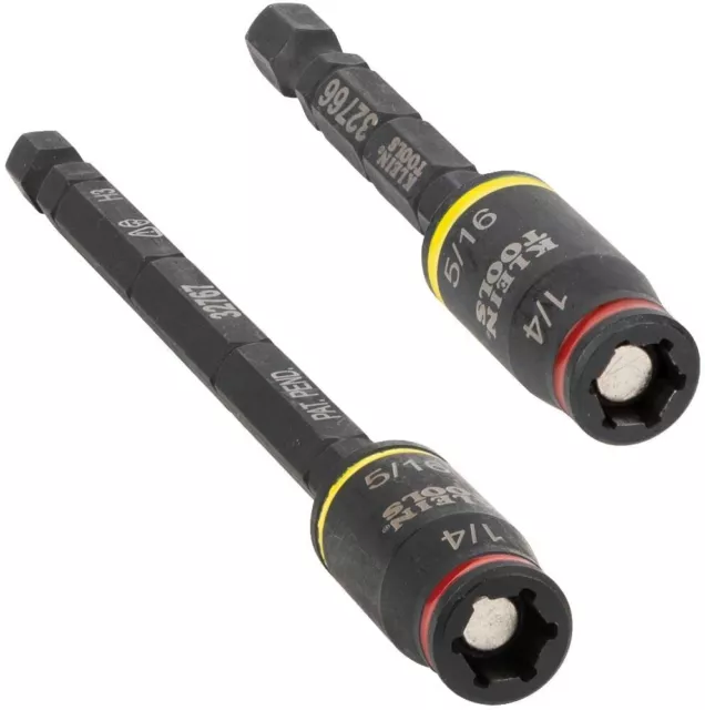 Klein 32768 3-in-1 Impact Flip Socket Bit Hold 1/4  5/16 2 PIECE SET 3 & 5 HVAC