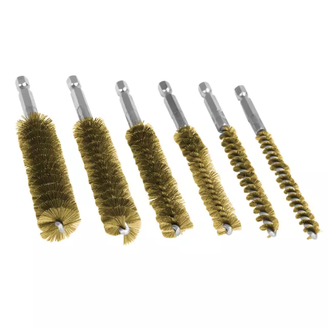 Hex Shank Brass Bore Brush Set Power Drill For Cleaning Polishing Painting