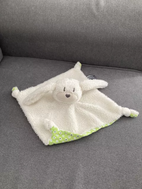 Doudou Plat Lapin Blanc Et Vert Orchestra