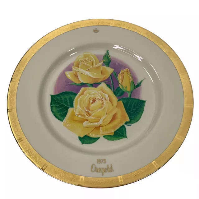 1975 Oregold Collectors Plate All-America Rose Series 10.5" 2745/9800