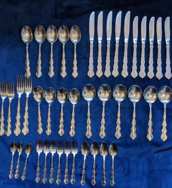 Oneida Deluxe Mozart Part Cutlery Set Stainless Steel Bundle