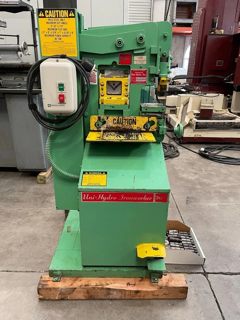 UNI-HYDRO 308 30 Ton Hydraulic Ironworker USA #GMT-3347