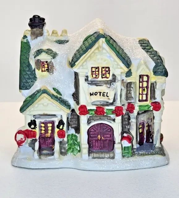 Cobblestone Corners Christmas Village Buildings Choose Church Post Office  Hotel