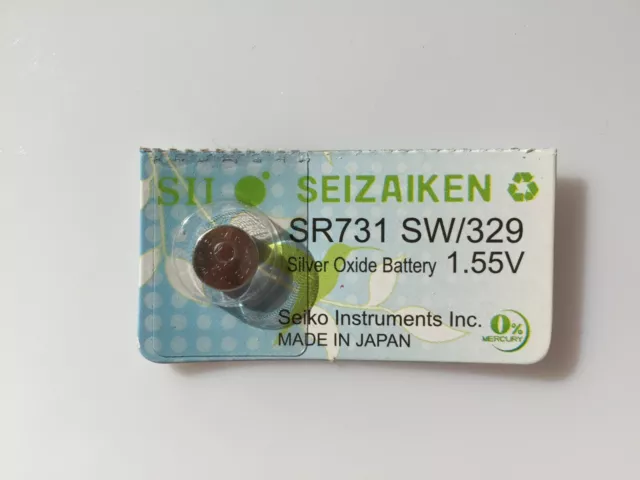 1x Seizaiken SR731SW 329 Silver Oxide Watch Battery made in Japan By Seiko