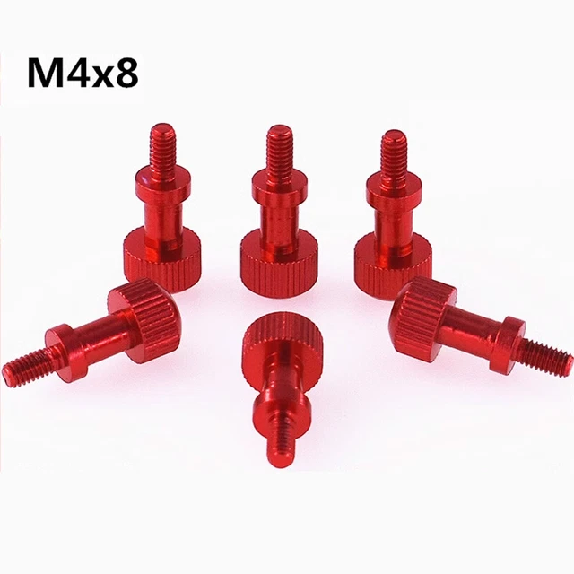 6063 Aluminum Alloy DIY Textured Thumb Screws #8-32, Textured