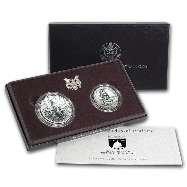 1989 2-Coin Congressional Set BU (w/Box & COA) - SKU #7127
