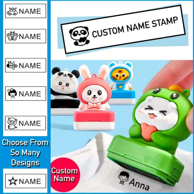 Childrens Cute Custom Waterproof Clothing Name Seal Stamp For