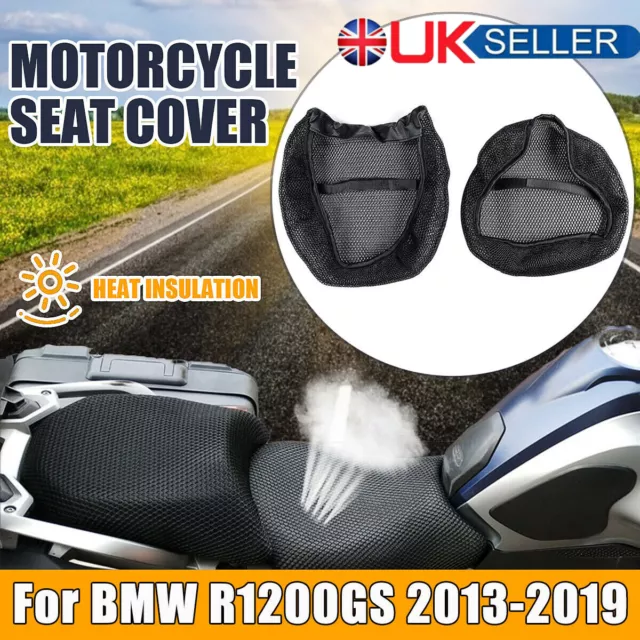 Motorcycle 3D Mesh Fabric Seat Cover Breatheable Anti-slip for BMW R1200GS 13-18