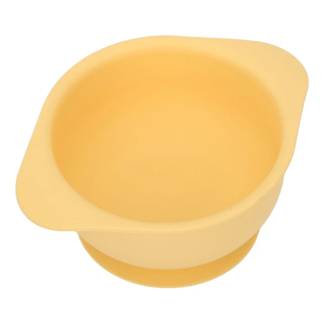 Elderly Silicone Bowl Bright Color Soft Silicone Bowl For Young Children Yellow