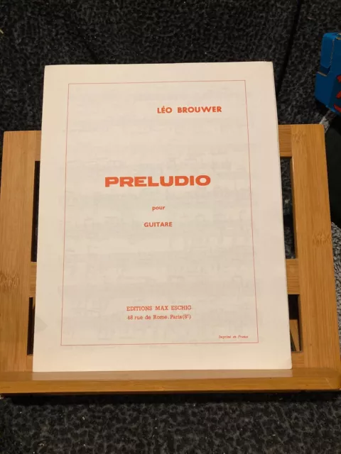 Léo Brouwer Preludio pour guitare partition éditions Max Eschig