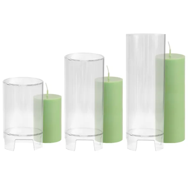 Zylinder Kerzenform-Set aus Kunststoff, Stumpenkerzen Formen für die DIY-Kerzen