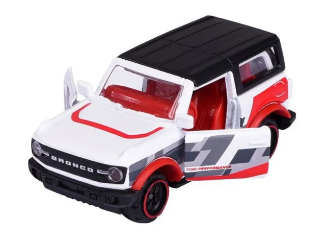 Majorette Ford Bronco Wildtrak White Racing Cars 1:64 Scale 3 Inch Toy Car