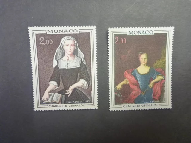 Monaco 1973 Paintings- Princes & Princesses Pair Mint Stamps
