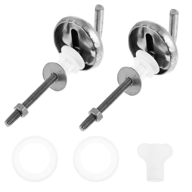2 pz Cerniere Coperchio WC Sostituzione Serbatoio Acqua Acciaio Inox