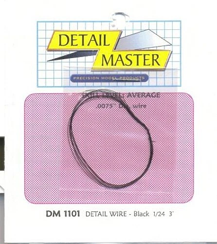 Detail-Master 2ft Detail Wire Black - Plastic Model Vehicle Accessory Kit